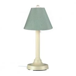 San Juan 30 in. Bisque Outdoor Table Lamp with Spa Shade by Patio Living Concepts