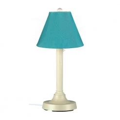 San Juan 30 in. Bisque Outdoor Table Lamp with Aruba Shade by Patio Living Concepts