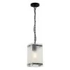 5.9 in. 1-Light Matte Black Farmhouse Mini Hanging Pendant Kitchen Light with Glass Shade by Flint Garden