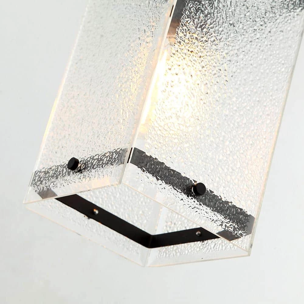 5.9 in. 1-Light Matte Black Farmhouse Mini Hanging Pendant Kitchen Light with Glass Shade by Flint Garden 7 5.9 in. 1-Light Matte Black Farmhouse Mini Hanging Pendant Kitchen Light with Glass Shade by Flint Garden - Image 7