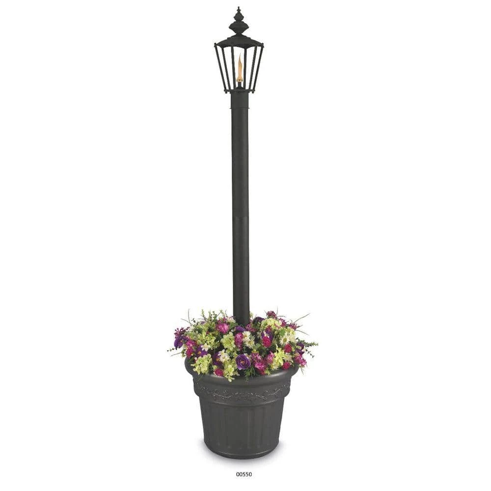 Islander Citronella Flame Single Outdoor Post Lantern Black with Planter by Patio Living Concepts 1 Islander Citronella Flame Single Outdoor Post Lantern Black with Planter by Patio Living Concepts