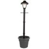 Cape Cod Plug-In Outdoor Black Post Lantern with Planter by Patio Living Concepts