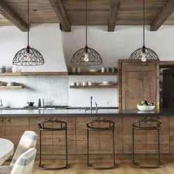 1-Light Bronze Modern Industrial Island Light Pendant Hanging Lighting for Kitchen Island (3-Pack) by Flint Garden -Flint Garden Online Store bronze flint garden pendant lights fgd2263setfg 31 1000