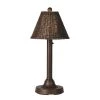 Tahiti II 30 in. Bronze Outdoor Table Lamp with Walnut Wicker Shade by Patio Living Concepts
