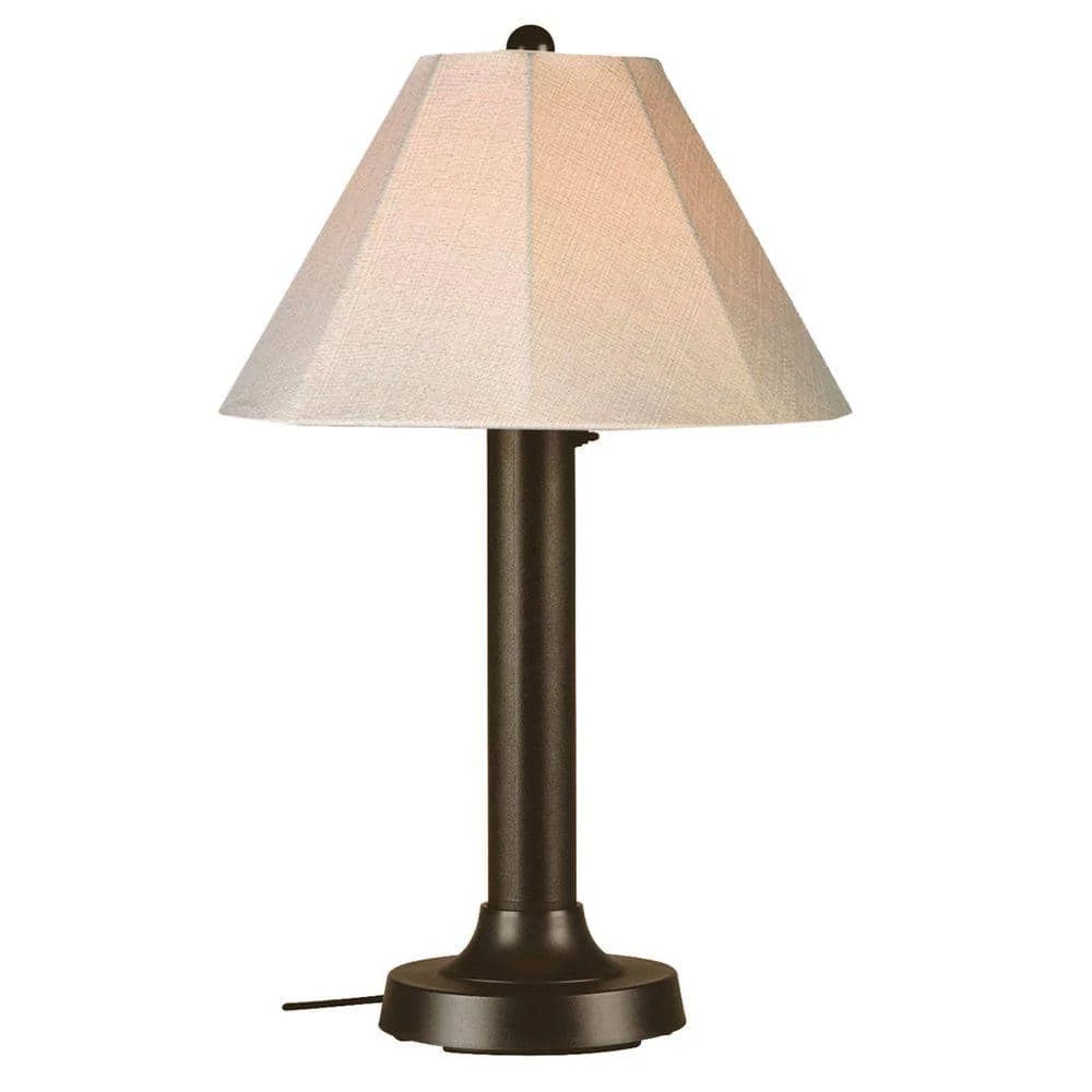 Seaside 34 in. Outdoor Bronze Table Lamp with Antique Beige Linen Shade by Patio Living Concepts 1 Seaside 34 in. Outdoor Bronze Table Lamp with Antique Beige Linen Shade by Patio Living Concepts