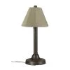 San Juan 30 in. Bronze OutdoorTable Lamp with Basil Linen Shade by Patio Living Concepts