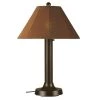 Seaside 34 in. Outdoor Bronze Table Lamp with Teak Shade by Patio Living Concepts