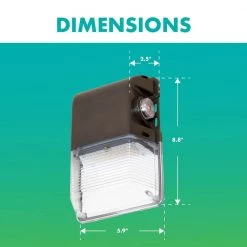 15/20/25-Watt 50/60/70-Watt Equivalent Integrated LED Bronze Wet Rated Wall Pack Light 3000K/4000K/5000K by Simply Conserve -Flint Garden Online Store bronze simply conserve wall pack lights l15 25 mwp 30 50 120 277 pc 1d 1000