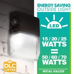 15/20/25-Watt 50/60/70-Watt Equivalent Integrated LED Bronze Wet Rated Wall Pack Light 3000K/4000K/5000K by Simply Conserve -Flint Garden Online Store bronze simply conserve wall pack lights l15 25 mwp 30 50 120 277 pc a0 1000