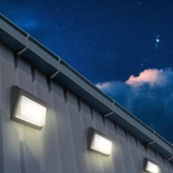 100/150/175-Watt Equivalent Integrated LED Bronze Wet Rated Adjustable Wall Pack Light, 3000K/4000K/5000K by Simply Conserve -Flint Garden Online Store bronze simply conserve wall pack lights l45 75 wpt 30 50 d adj 120 277 pc 76 1000