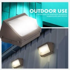 80-Watt 175-Watt Equivalent Integrated LED Bronze Wet Rated Adjustable Full Cut-Off Wall Pack Light 3000K/4000K/5000K by Simply Conserve 15 80-Watt 175-Watt Equivalent Integrated LED Bronze Wet Rated Adjustable Full Cut-Off Wall Pack Light 3000K/4000K/5000K by Simply Conserve -Flint Garden Online Store bronze simply conserve wall pack lights l80 fcwp 30 50 120 277 d adj 66 1000