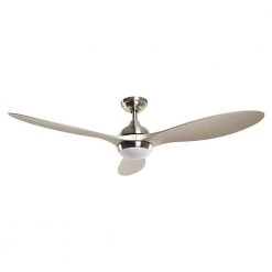 56 in. Integrated LED Indoor Brushed Nickel Downrod Mount Ceiling Fan with Light and Remote Control by Flint Garden -Flint Garden Online Store brushed nickel flint garden ceiling fans with lights bbhtd20166efg c3 1000