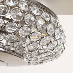 52 in. Indoor Brushed Nickel Crystal Ceiling Fan with Light Kit and Remote Control by Flint Garden 15 52 in. Indoor Brushed Nickel Crystal Ceiling Fan with Light Kit and Remote Control by Flint Garden -Flint Garden Online Store brushed nickel flint garden ceiling fans with lights fgf6168110vfg 76 1000