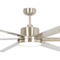 65 in. Integrated LED Indoor Brushed Nickel Ceiling Fan with Light and Remote Control by Flint Garden -Flint Garden Online Store brushed nickel flint garden ceiling fans with lights fgf8218110vfg 1f 1000