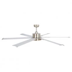 65 in. Integrated LED Indoor Brushed Nickel Ceiling Fan with Light and Remote Control by Flint Garden -Flint Garden Online Store brushed nickel flint garden ceiling fans with lights fgf8218110vfg a0 1000