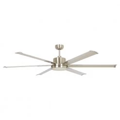 65 in. Integrated LED Indoor Brushed Nickel Ceiling Fan with Light and Remote Control by Flint Garden -Flint Garden Online Store brushed nickel flint garden ceiling fans with lights fgf8218110vfg c3 1000