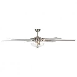 70 in. Brushed Nickel 6 Blades Indoor Ceiling Fan with Glass Light Kit and Remote Control by Flint Garden -Flint Garden Online Store brushed nickel flint garden ceiling fans with lights fgf8222110vfg 1f 1000