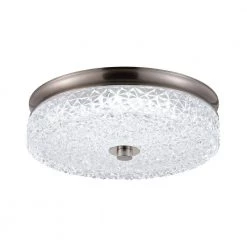 12 in. 23-Watt Modern Brushed Nickel Selectable LED Drum Flush Mount for Hallway and Bedroom by Flint Garden 8 12 in. 23-Watt Modern Brushed Nickel Selectable LED Drum Flush Mount for Hallway and Bedroom by Flint Garden -Flint Garden Online Store brushed nickel flint garden flush mount lights fgbbmchd5005 pn c3 1000