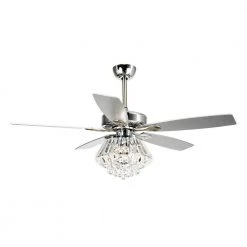 52 in. Indoor Chrome Crystal Ceiling Fan with Light Kit and Remote Control by Flint Garden 10 52 in. Indoor Chrome Crystal Ceiling Fan with Light Kit and Remote Control by Flint Garden -Flint Garden Online Store chrome flint garden ceiling fans with lights fgf6222a110vfg 4f 1000