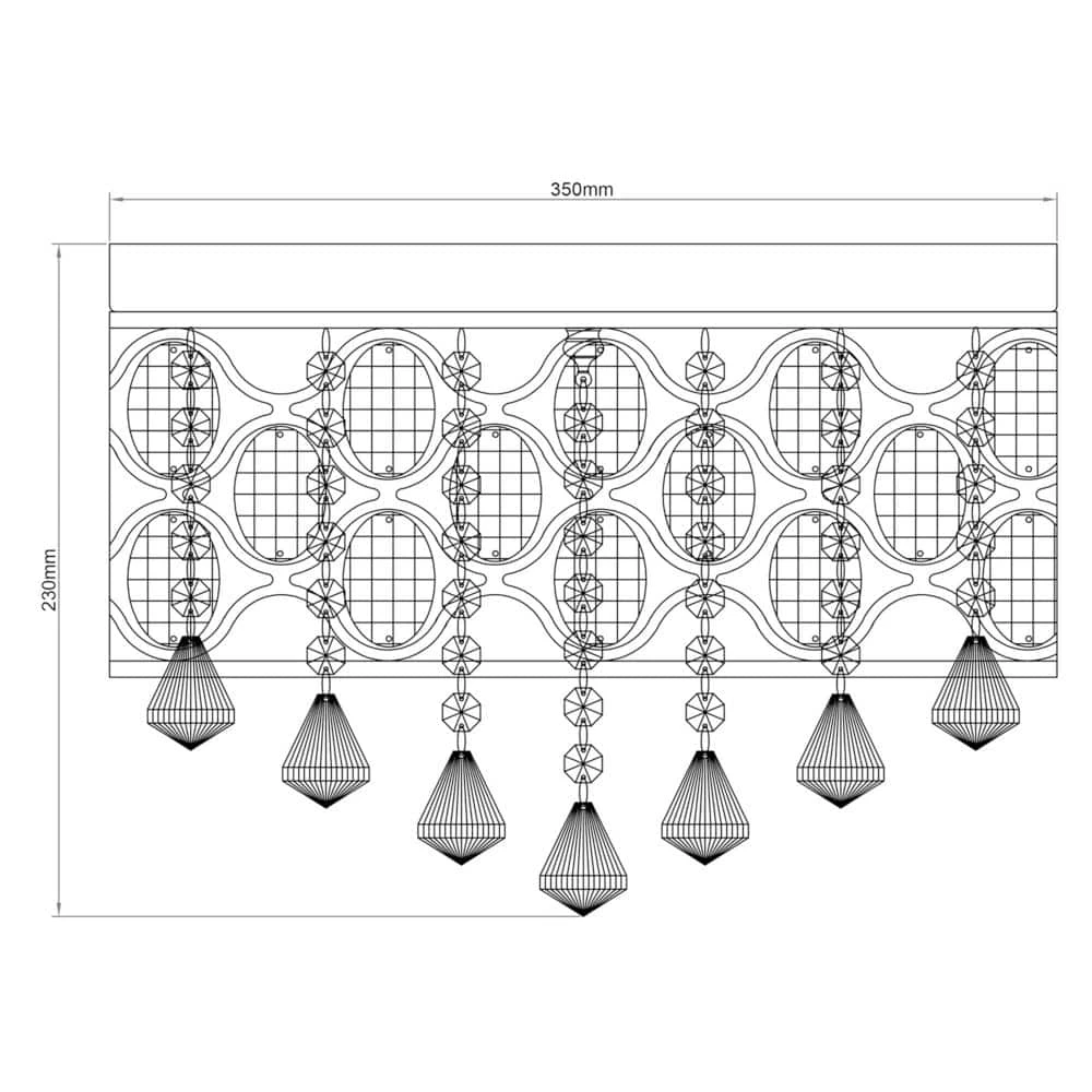 14 in. 3-Light Modern Chrome Glam Drum Crystal Flush Mount by Flint Garden 7 14 in. 3-Light Modern Chrome Glam Drum Crystal Flush Mount by Flint Garden - Image 7