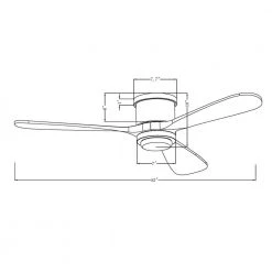 52 in. Integrated LED Low Profile Copper 3-Blade Ceiling Fan with Light by Flint Garden -Flint Garden Online Store copper flint garden ceiling fans with lights fgbb530173sqfg 1f 1000