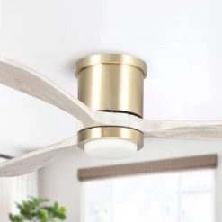 52 in. Integrated LED Low Profile Copper 3-Blade Ceiling Fan with Light by Flint Garden -Flint Garden Online Store copper flint garden ceiling fans with lights fgbb530173sqfg c3 1000