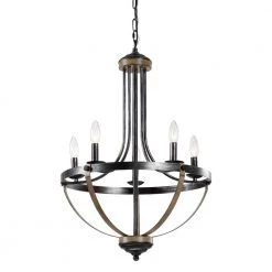 5-Light Distressed Black Ring Wagon Wheel Chandelier by Flint Garden 9 5-Light Distressed Black Ring Wagon Wheel Chandelier by Flint Garden -Flint Garden Online Store distressed black flint garden chandeliers d2262 5bz110vfg 4f 1000