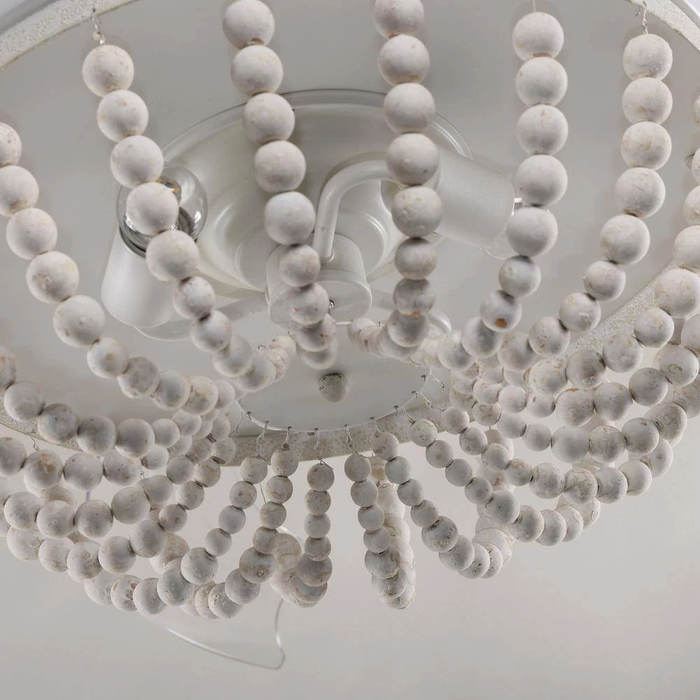 42 in. Indoor Distressed White Retractable Ceiling Fan with Light Kit and Remote Control by Flint Garden 8 42 in. Indoor Distressed White Retractable Ceiling Fan with Light Kit and Remote Control by Flint Garden - Image 8