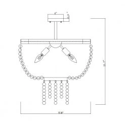 3-Light Modern Farmhouse Distressed White Wood Beaded Semi-Flush Mount by Flint Garden -Flint Garden Online Store distressed white flint garden flush mount lights bb8806 3110vfg 1f 1000