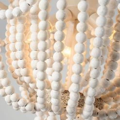 3-Light Modern Farmhouse Distressed White Wood Beaded Semi-Flush Mount by Flint Garden -Flint Garden Online Store distressed white flint garden flush mount lights bb8806 3110vfg fa 1000