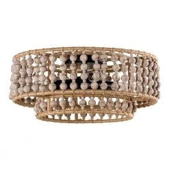 15.75 in. 3-Light Boho Distressed White Wood Beaded Tiered Flush Mount Ceiling Light for Hallway and Bedroom by Flint Garden 10 15.75 in. 3-Light Boho Distressed White Wood Beaded Tiered Flush Mount Ceiling Light for Hallway and Bedroom by Flint Garden -Flint Garden Online Store distressed white flint garden flush mount lights fgw9127 3110vfg c3 1000