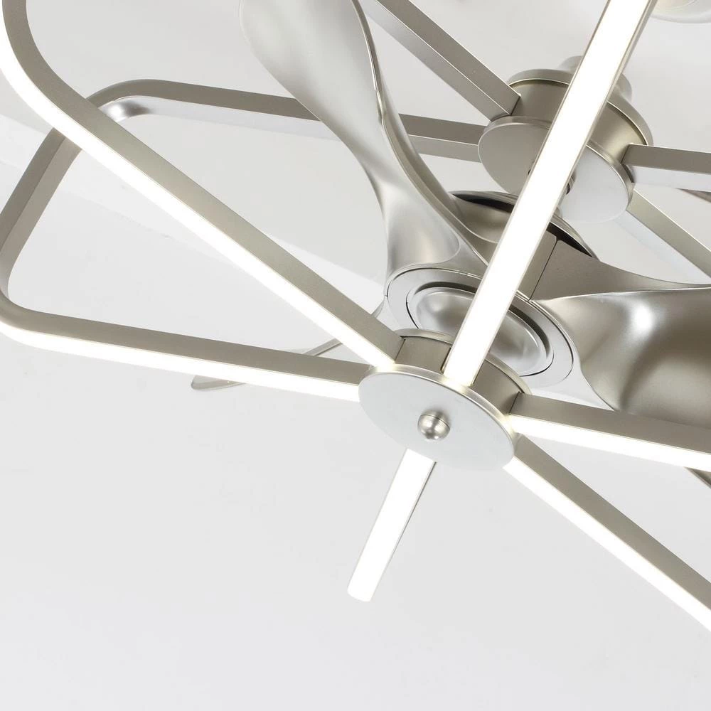 29 in. Integrated LED Nickel Ceiling Fan with Light and Remote Control by Flint Garden 5 29 in. Integrated LED Nickel Ceiling Fan with Light and Remote Control by Flint Garden - Image 5