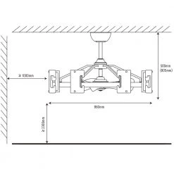34 in. Indoor Nickel Ceiling Fan with Light Kit and Remote Control by Flint Garden -Flint Garden Online Store nickel flint garden ceiling fans with lights bba829006ca110vfg fa 1000