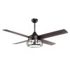 52 in. Indoor Oil Rubbed Bronze Ceiling Fan with Light Kit and Remote Control by Flint Garden
