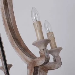 Farmhouse 5-Light Painted Wood Candle Style Chandelier by Flint Garden -Flint Garden Online Store painted wood flint garden chandeliers bb8805 5110vfg fa 1000