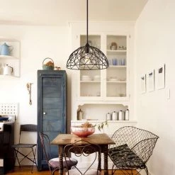 16 in. 1-Light Bronze Industrial Farmhouse Kitchen Mini Pendant Hanging Light with Metal Shade by Flint Garden -Flint Garden Online Store rustic iron flint garden chandeliers fgd2263110vfg 1f 1000
