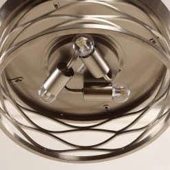 36 in. Indoor Sand Nickel Retractable Ceiling Fan with Light Kit and Remote Control by Flint Garden -Flint Garden Online Store sand nickel flint garden ceiling fans with lights fgf3515110vfg 76 1000