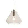 Armitage 1-Light Satin Nickel Pendant with Glass Shade by Aspects