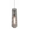 Spun 1-Light Satin Nickel Pendant with Glass Shade by Aspects