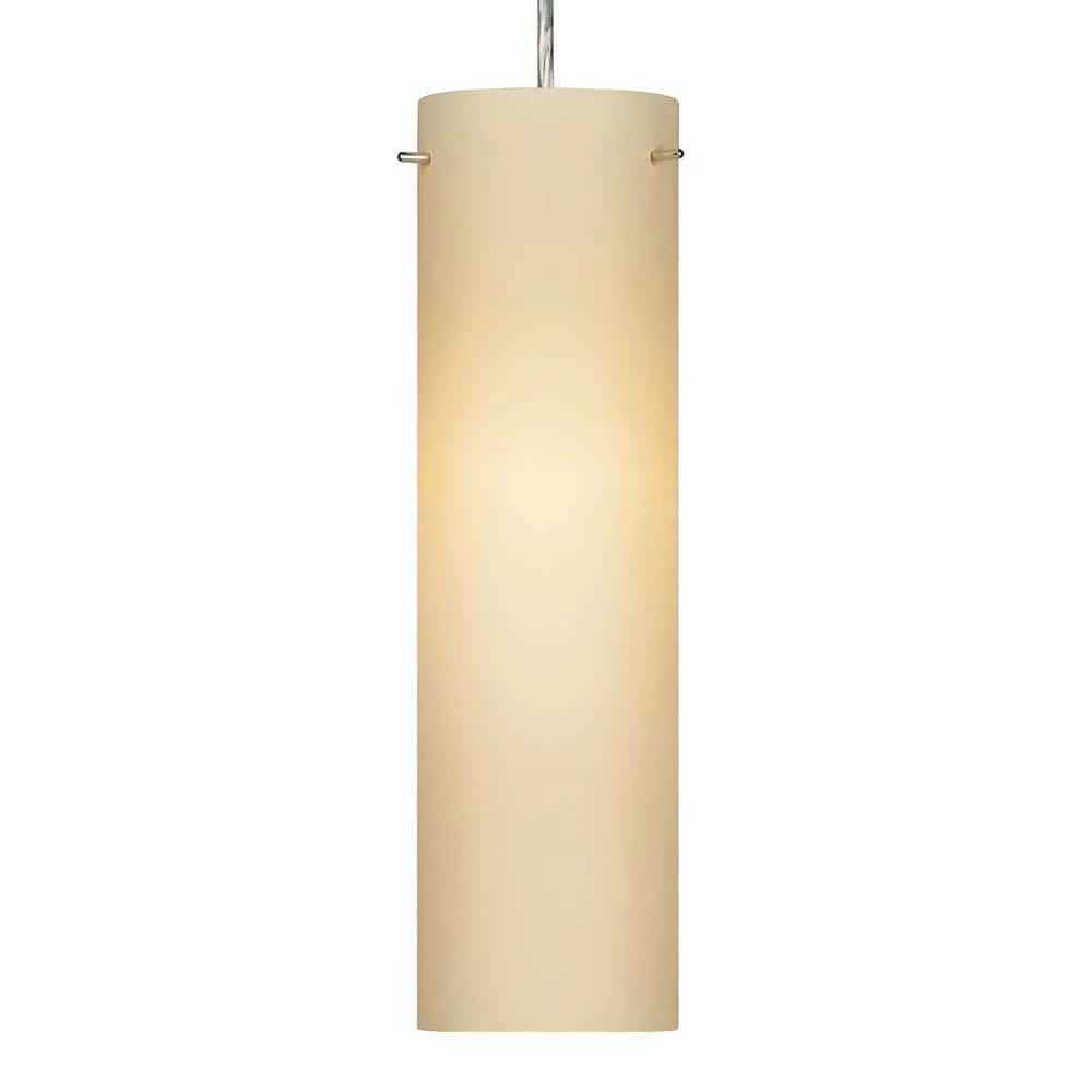 Soho 1-Light Satin Nickel Pendant with Glass Shade by Aspects 1 Soho 1-Light Satin Nickel Pendant with Glass Shade by Aspects