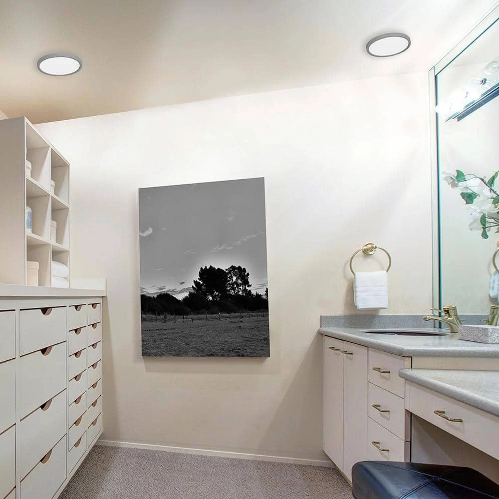 EdgeRound 12 in. Satin Nickel Integrated LED Flush Mount by Aspects 2 EdgeRound 12 in. Satin Nickel Integrated LED Flush Mount by Aspects - Image 2