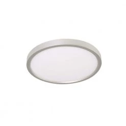 EdgeRound 12 in. Satin Nickel Integrated LED Flush Mount by Aspects