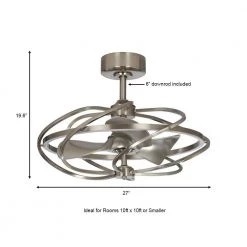27 in. Integrated LED Satin Nickel Ceiling Fan with Light and Remote Control by Flint Garden 8 27 in. Integrated LED Satin Nickel Ceiling Fan with Light and Remote Control by Flint Garden -Flint Garden Online Store satin nickel flint garden ceiling fans with lights fgf8203a110vfg a0 1000