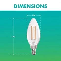 40-Watt Equivalent Dimmable E12 Filament Candle LED Light Bulb, 2700K Warm White Light, 50-Pack by Simply Conserve 11 40-Watt Equivalent Dimmable E12 Filament Candle LED Light Bulb, 2700K Warm White Light, 50-Pack by Simply Conserve -Flint Garden Online Store simply conserve led light bulbs l04cdl2700kfilv2 44 1000