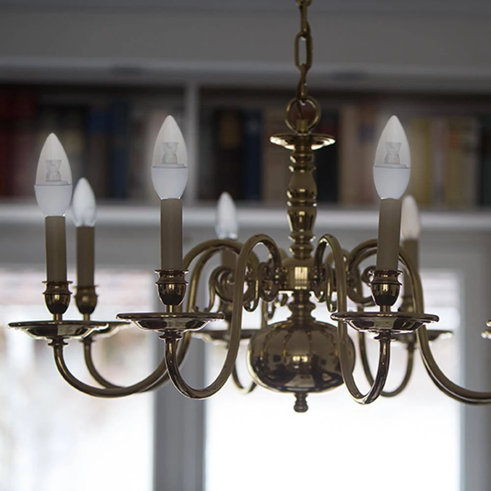 40W Equivalent Soft White 2700K Candelabra Dimmable 25,000-Hour Clear LED Light Bulb (50-Pack) by Simply Conserve 5 40W Equivalent Soft White 2700K Candelabra Dimmable 25,000-Hour Clear LED Light Bulb (50-Pack) by Simply Conserve - Image 5