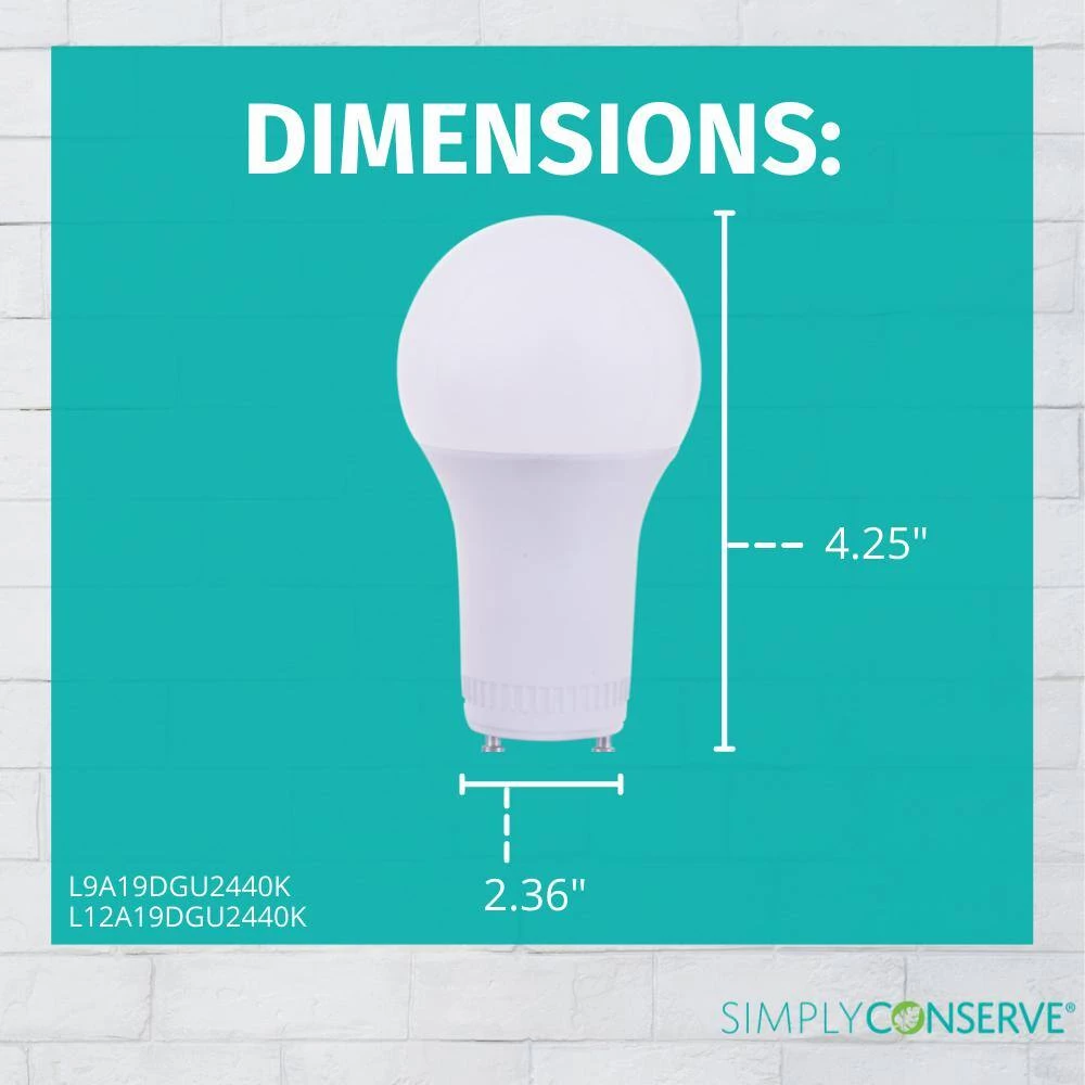 75-Watt Equivalent A19 Dimmable with GU24 Base CA CEC JA8 Compliant LED Light Bulb Cool White 4000K (50-Pack) by Simply Conserve 4 75-Watt Equivalent A19 Dimmable with GU24 Base CA CEC JA8 Compliant LED Light Bulb Cool White 4000K (50-Pack) by Simply Conserve - Image 4
