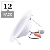 5 in. and 6 in. Retrofit 4000K Remodel Non-IC Rated Integrated LED Recessed Light Kit with White Trim (12-Pack) by Simply Conserve