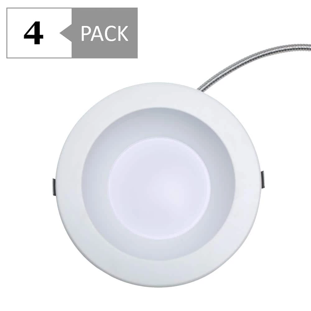 6 in. Selectable CCT and Selectable Wattage Integrated LED Recessed CEC Compliant Commercial Downlight (4-Pack) by Simply Conserve 1 6 in. Selectable CCT and Selectable Wattage Integrated LED Recessed CEC Compliant Commercial Downlight (4-Pack) by Simply Conserve