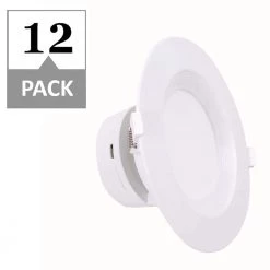 6 in. Canless 3000K New Construction or Remodel IC Rated Integrated LED Recessed Kit (12-Pack) by Simply Conserve