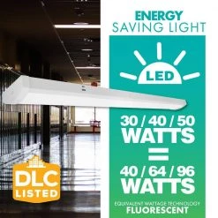 30/40/50-Watt 40/64/96-Watt Equivalent Integrated LED White 48 in. Wraparound Light 3500/4000/5000K by Simply Conserve 10 30/40/50-Watt 40/64/96-Watt Equivalent Integrated LED White 48 in. Wraparound Light 3500/4000/5000K by Simply Conserve -Flint Garden Online Store simply conserve wraparound lights l30 50 wrp 35 50 4ft d adj 120 277 1f 1000